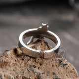 DIY Pet Photo Stainless Steel Lovely Open Animal Ring | Gthic.com