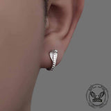 Domineering Cobra Shaped Sterling Silver Earrings 03 | Gthic.com