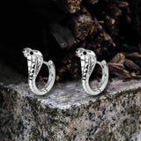 Domineering Cobra Shaped Sterling Silver Earrings