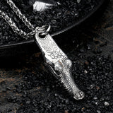 Domineering Crocodile Head Stainless Steel Pendant | Gthic.com