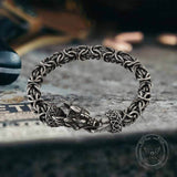 Domineering Dragon Byzantine Stainless Steel Nordic Bracelet | Gthic.com