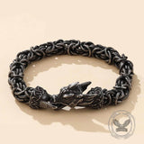 Domineering Dragon Byzantine Stainless Steel Nordic Bracelet
