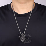 Domineering Dragon Head Stainless Steel Punk Pendant | Gthic.com