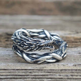Domineering Hovering Dragon Sterling Silver Ring 01 | Gthic.com
