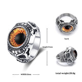 Domineering Skull Devil Eye Stainless Steel Ring | Gthic.com
