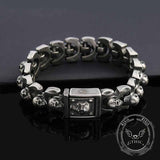 Domineering Skull Stainless Steel Punk Bracelet | Gthic.com