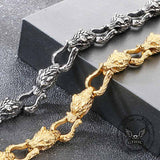 Domineering Wolf Head Stainless Steel Bracelet