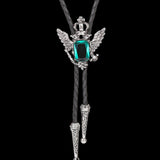 Corbata bolo de vaquero de aleación con águila de dos cabezas