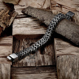 Double Layer Braided Keel Stainless Steel Bracelet