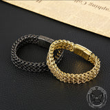 Double Layer Braided Keel Stainless Steel Bracelet