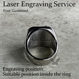 Vintage Grim Reaper Skull Stainless Steel Square Ring