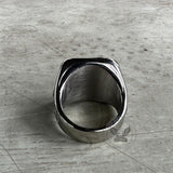 Vintage Grim Reaper Skull Stainless Steel Square Ring