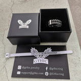 Double Wheat Ear Chain Stainless Steel Ring