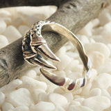 Dragon Claw Sterling Silver Open Ring | Gthic.com