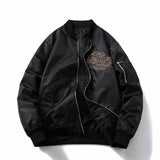 Dragon Embroidery Thickened Baseball Uniform Flight Jacket| Gthic.com