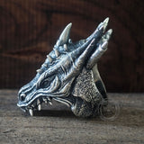 Dragon Head Sterling Silver Animal Ring