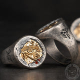 Egypt Symbol Design Sterling Silver Ring | Gthic.com