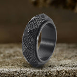 Egyptian Pyramid Stainless Steel Spinner Ring | Gthic.com