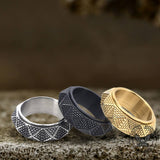 Egyptian Pyramid Stainless Steel Spinner Ring | Gthic.com