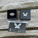 Egyptian Pyramid Stainless Steel Spinner Ring