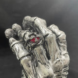 Entwine Snakes Stainless Steel Zircon Ring | Gthic.com