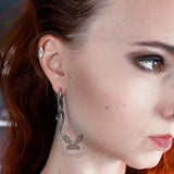 Entwined Snake Stainless Steel Hoop Earrings