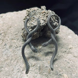 Entwined Snake Stainless Steel Hoop Earrings | Gthic.com