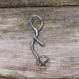 Entwined Snake Stainless Steel Hoop Earrings