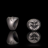 Evil Clown Head Gothic Sterling Silver Ring | Gthic.com