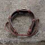 Evil Eye Leather Braided Bracelet