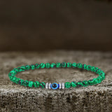 Evil Eye Natural Stone Beaded Bracelet | Gthic.com