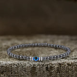 Evil Eye Natural Stone Beaded Bracelet | Gthic.com