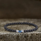 Evil Eye Natural Stone Beaded Bracelet | Gthic.com