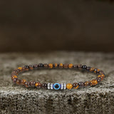 Evil Eye Natural Stone Beaded Bracelet | Gthic.com