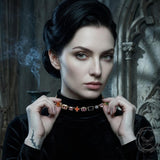 Exquisite Colorful Gemstone Cross Copper Necklace | Gthic.com