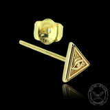 Aretes Ojo De La Providencia De Oro De 18 Quilates