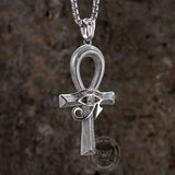 Eye of Ra Ankh Cross Stainless Steel Pendant