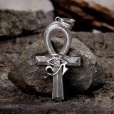 Eye of Ra Ankh Cross Stainless Steel Pendant