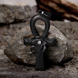 Eye of Ra Ankh Cross Stainless Steel Pendant