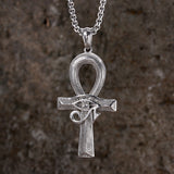 Eye of Ra Ankh Cross Stainless Steel Pendant