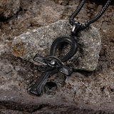 Eye of Ra Ankh Cross Stainless Steel Pendant
