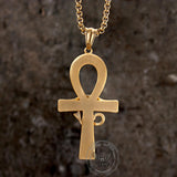 Eye of Ra Ankh Cross Stainless Steel Pendant