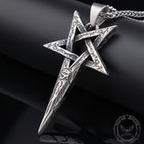 Eye Of Ra Pentagram Stainless Steel Pendant | Gthic.com