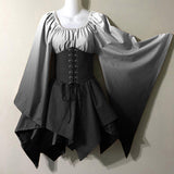 Fairy Trumpet Sleeve Gradient Handkerchief Dress | Gthic.com