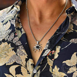 Fashion Black Gem Octopus Stainless Steel Marine Pendant | Gthic.com