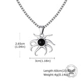 Fashion Black Gem Octopus Stainless Steel Marine Pendant