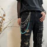 Fashion Bone-Inspired Turquoise Alloy Pants Chain | Gthic.com