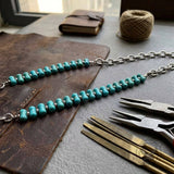 Fashion Bone-Inspired Turquoise Alloy Pants Chain