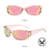 Fashion Butterfly Decorated Polarized PC Sunglasses