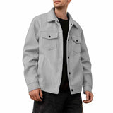 Fashion Corduroy Single-Breasted Lapel Coat